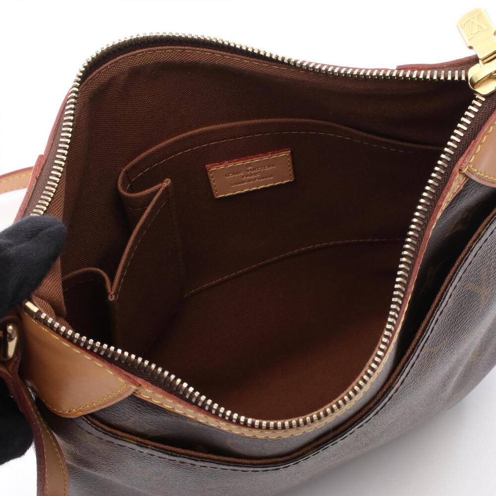 Louis Vuitton Monogram Odeon Canvas Bag Leather Shoulder Brown